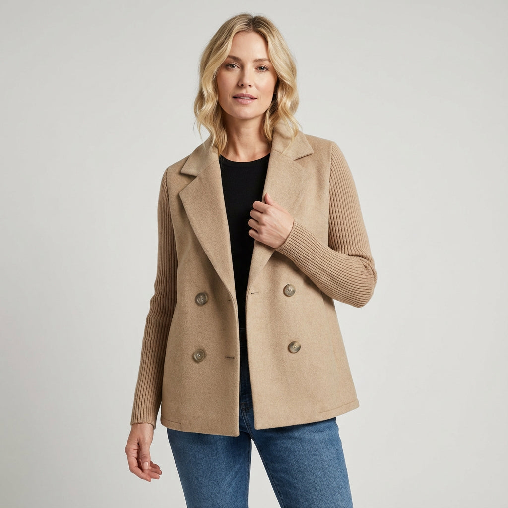 Manteau en laine pour femme Blair | Coupe ajustée, design à double boutonnage