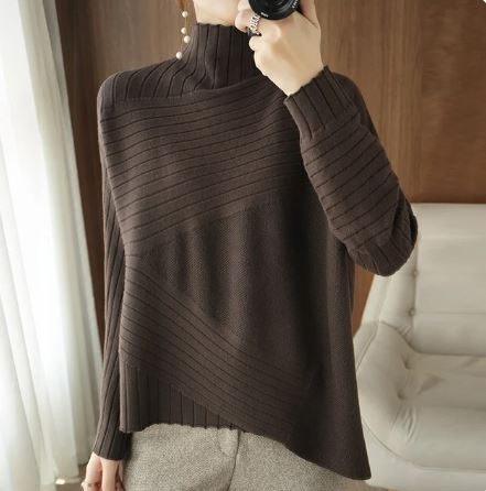 Edith Women's Asymmetric Sweater - full-length view