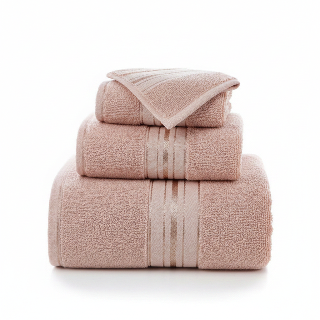 Cloud Comfort towel set peachy pink 3 piece