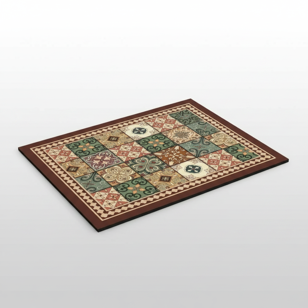 Retro Tile Coffee Mat Azure Tile packshot