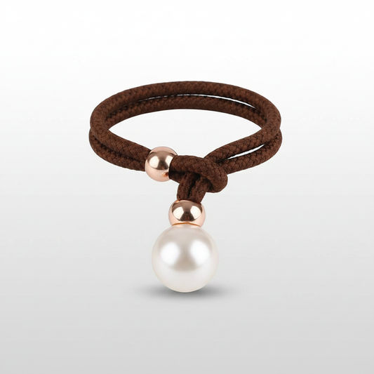 Deep Coffee lustrous pearl curtain tie-back packshot