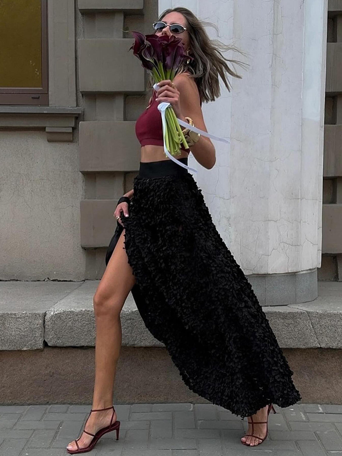 Mabel Women's Floral Skirt - styled view