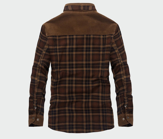 Gray Men's Plaid Jacket - styled view
