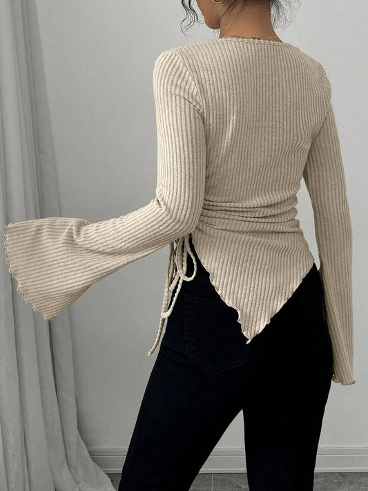 Freya Women's Asymmetric Blouse - styled view