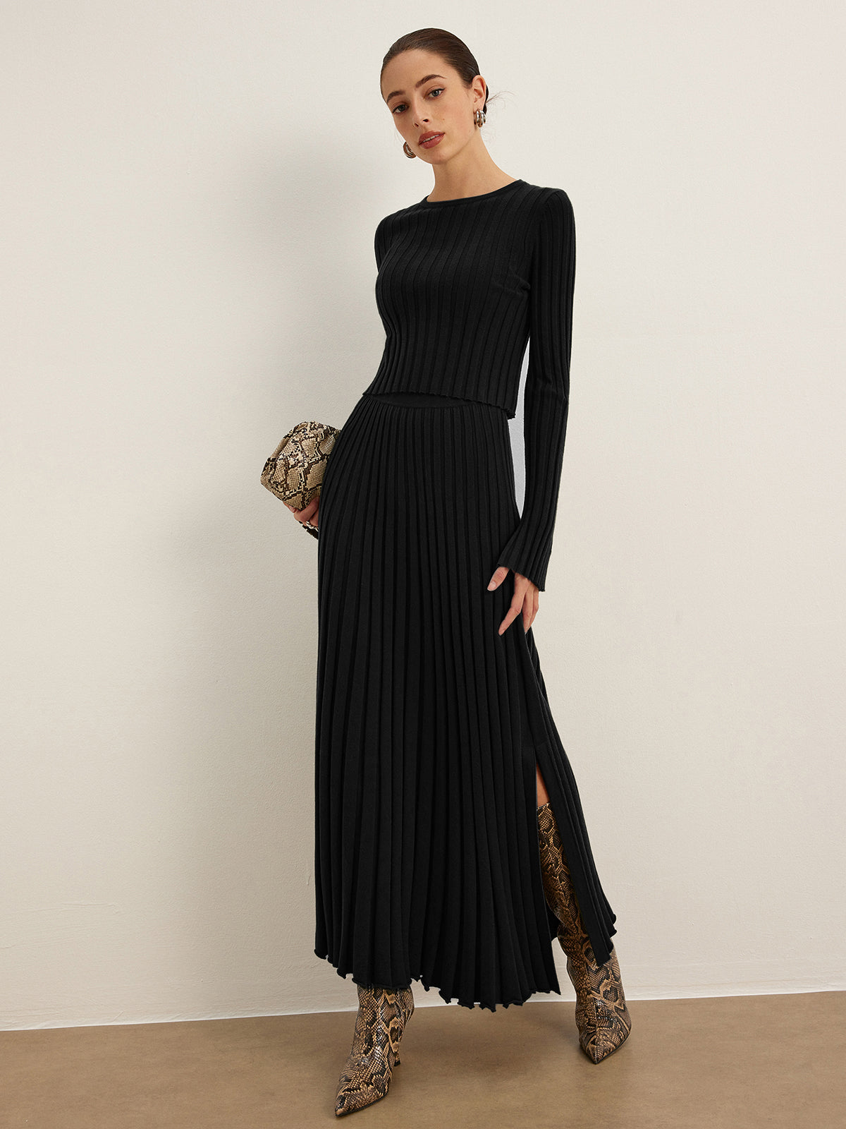 Nadia Women's Pleated Sweater - flat lay