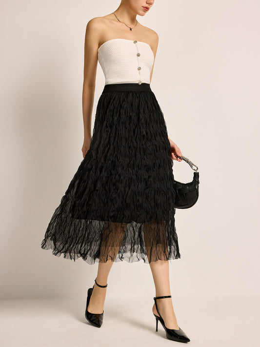 Nora Women's Pleated Skirt - styled view