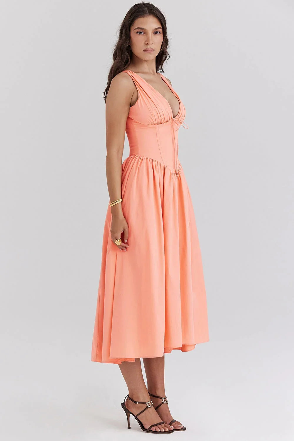 Maren Women's Floral Midi Dress - styled view