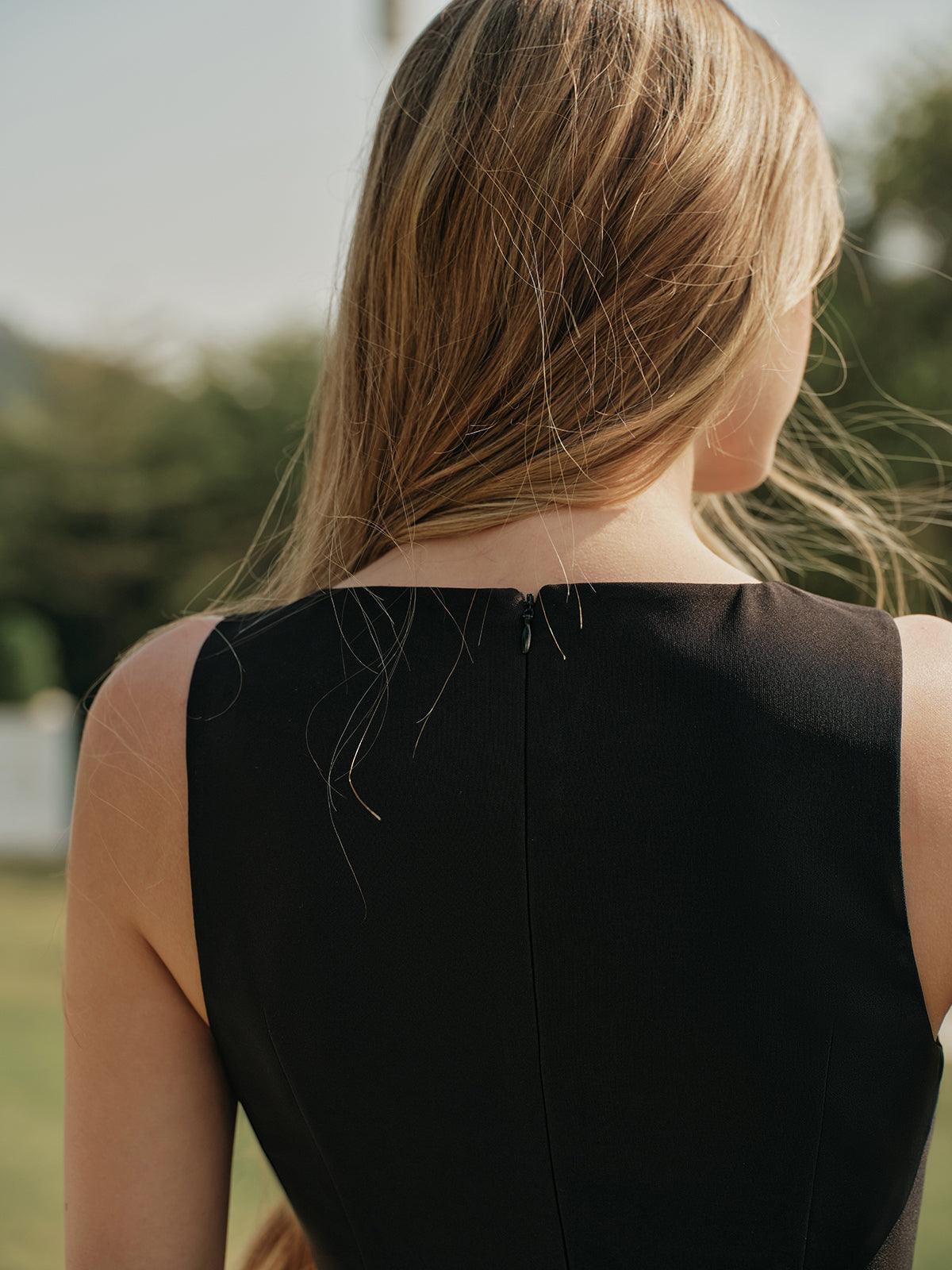 Mira Women's Ruffled Dress - close-up detail