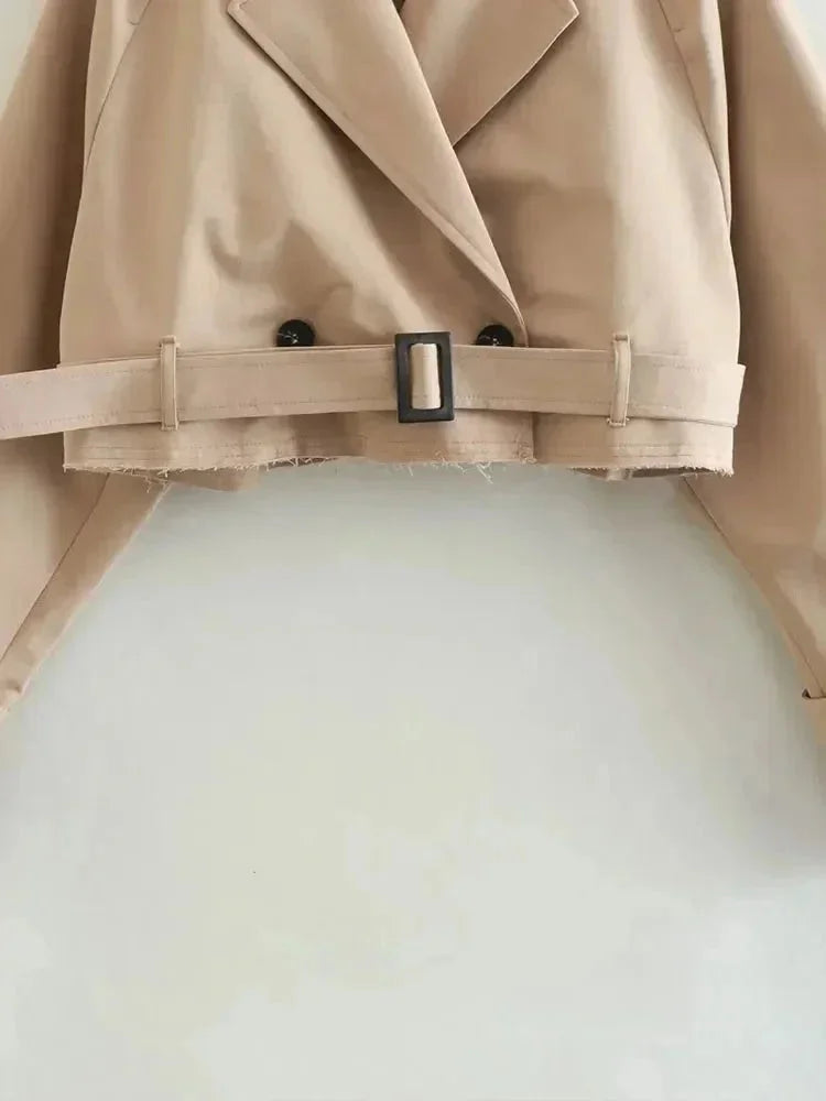 Yvette Women's Trench Coat - close-up detail
