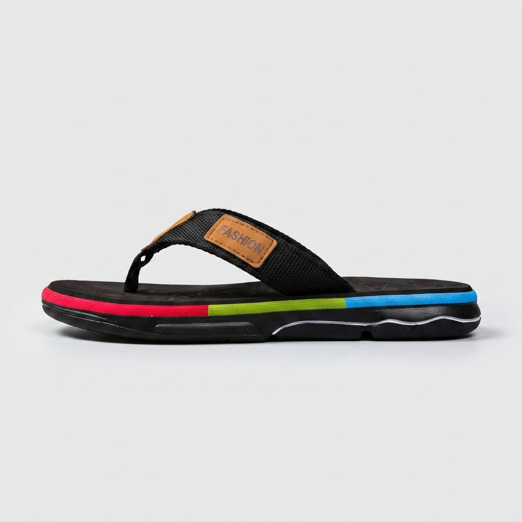 Jasper Men's Striped Sandals - full-length view