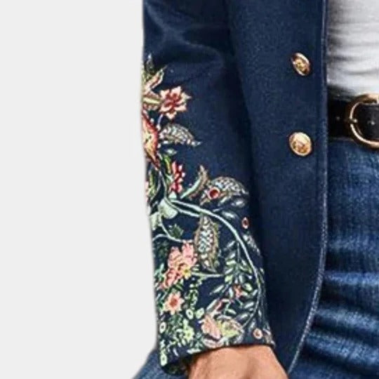 Colette Women's Floral Blazer - back view