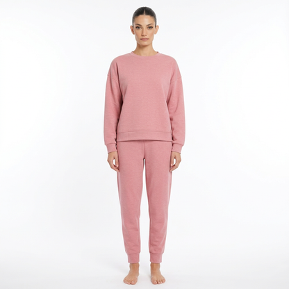 Ensemble jogger scuba femme Zia | Pull demi-zip, maille premium