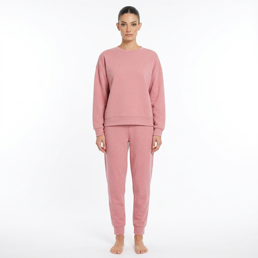 Ensemble jogger scuba femme Zia | Pull demi-zip, maille premium