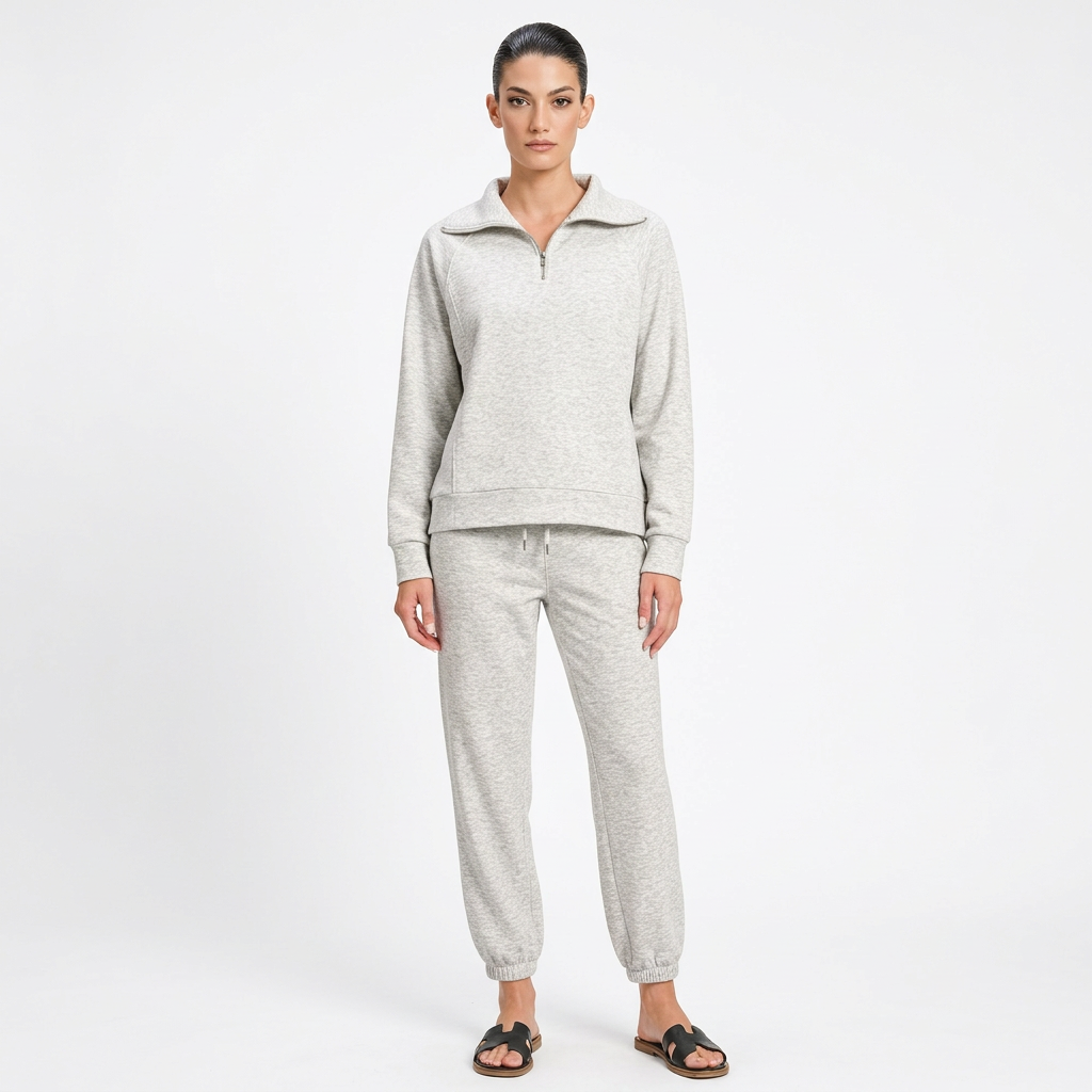 Ensemble détente femme Zora Scuba | Sweat-shirt demi-zip, joggers ajustés