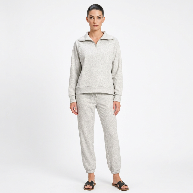 Ensemble détente femme Zora Scuba | Sweat-shirt demi-zip, joggers ajustés