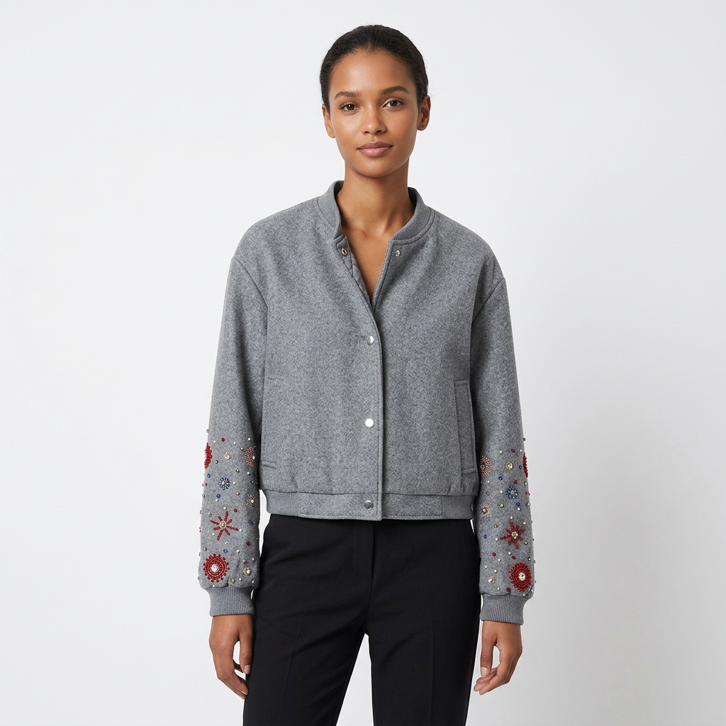 Chaqueta de Mujer Mila | Bomber de Tweed Cortada, Diseño Elegante