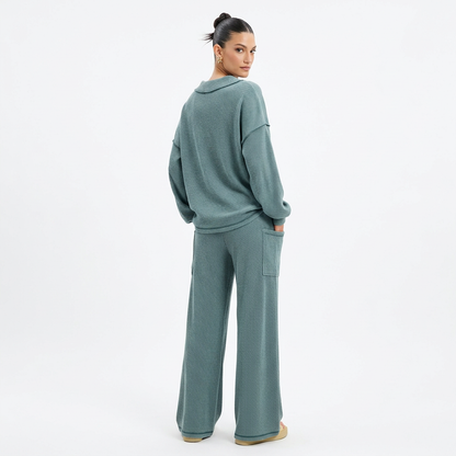 Blair Women's Lounge Set | Cord Rib, Contrast Stitching