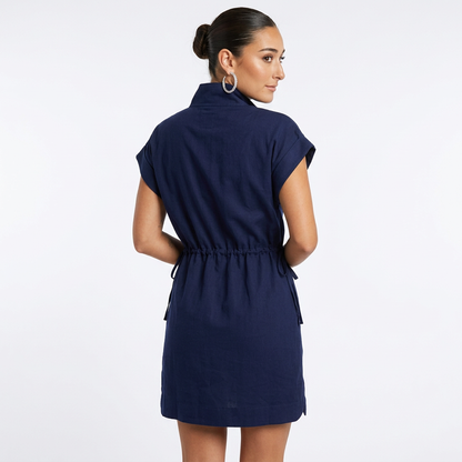 Robe à Manches Dolman Femme Udele | Détail Zip Brodé, Taille Ajustable