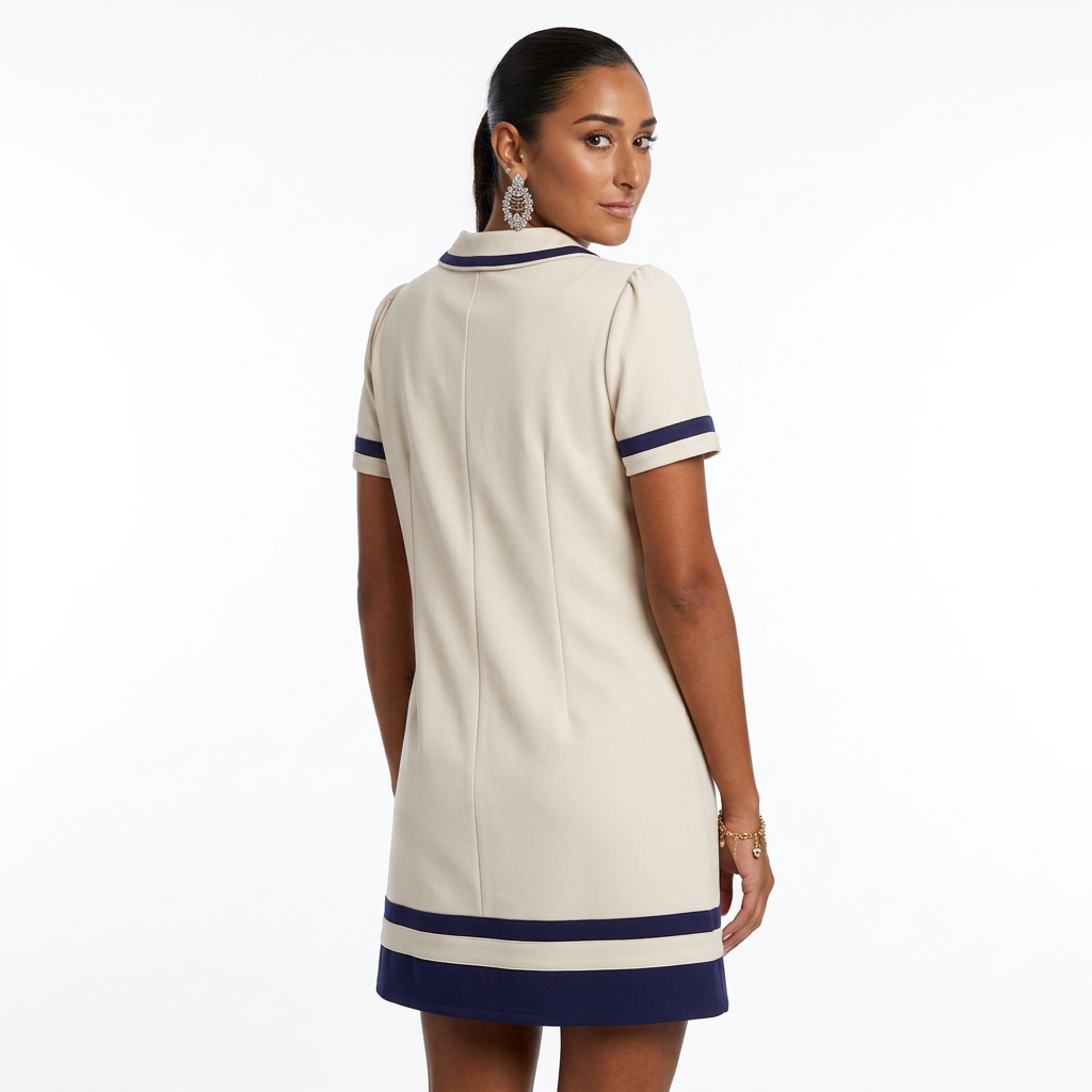 Robe Droite Femme Una | Maille Luxe, Bordure Contrastée
