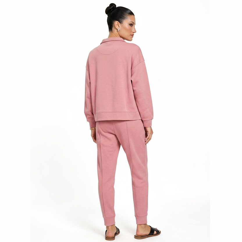 Ensemble jogger scuba femme Zia | Pull demi-zip, maille premium