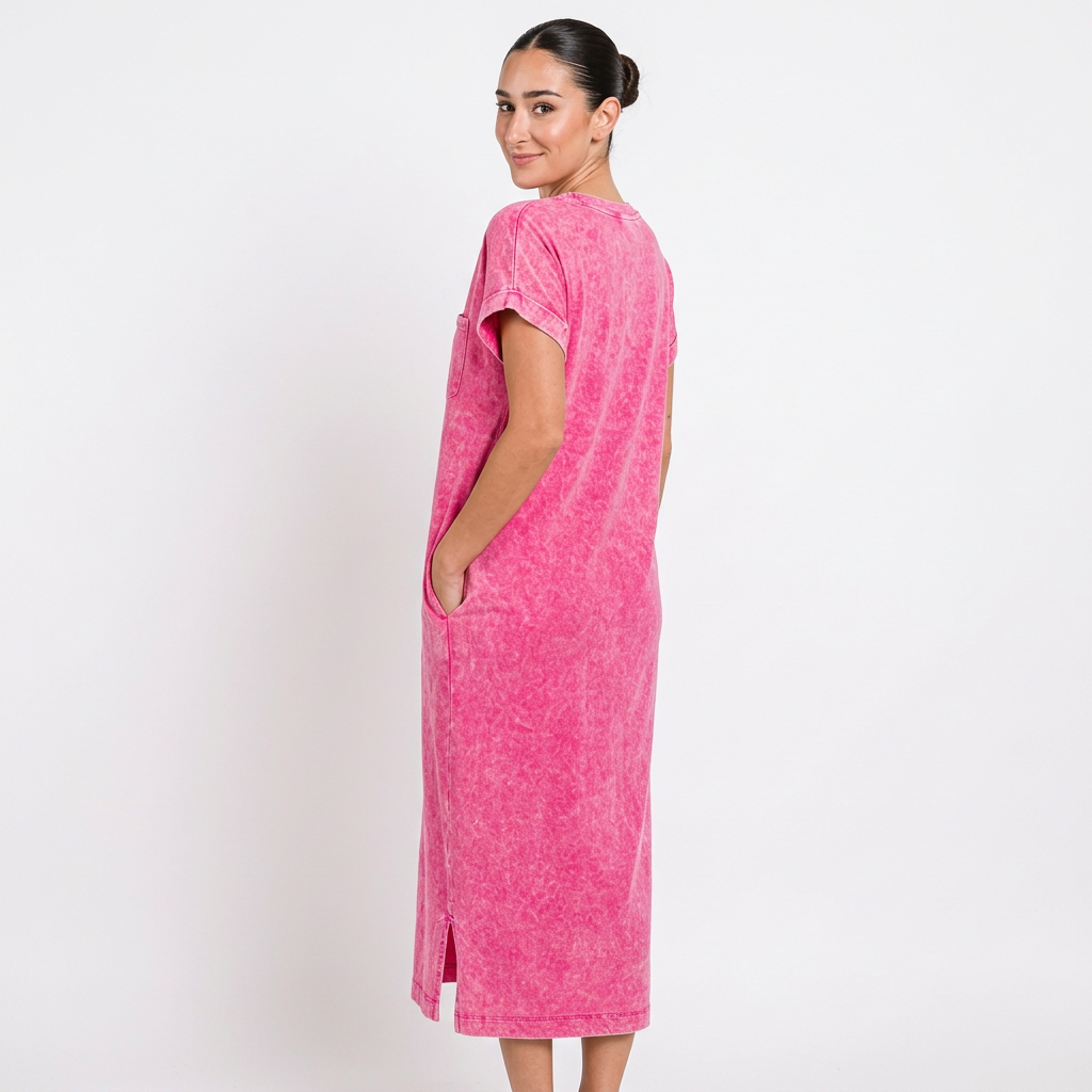 Robe T-Shirt Femme Zola | Couture Apparente, Coton Lavé