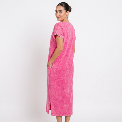 Robe T-Shirt Femme Zola | Couture Apparente, Coton Lavé