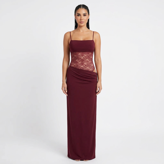 Robe maxi pour femmes Ella | Découpes en dentelle, fête d'été