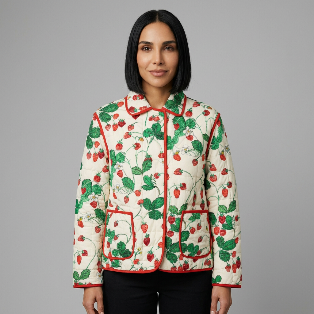 Bay Poppy Women's Floral Print Jacket | Boxy Fit, Casual Outerwear
