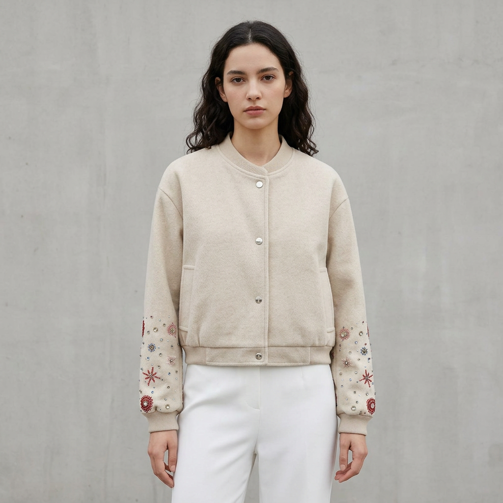 Chaqueta de Mujer Mila | Bomber de Tweed Cortada, Diseño Elegante