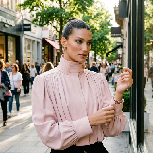 Veste statement Nova pour femme | Manches plissées, coupe courte