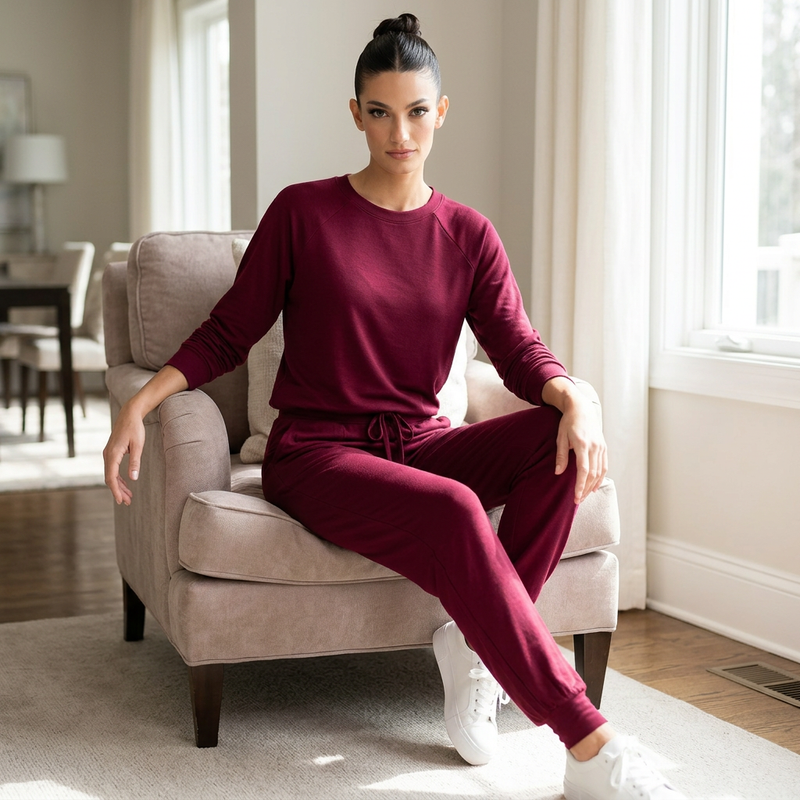 Ensemble détente femme Sasha | Manches raglan, col rond