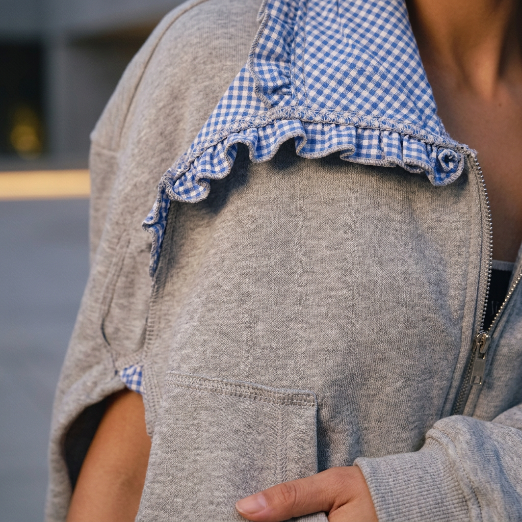 Sudadera para Mujer Evelyn | Bordado Y2K, Mezcla de Algodón