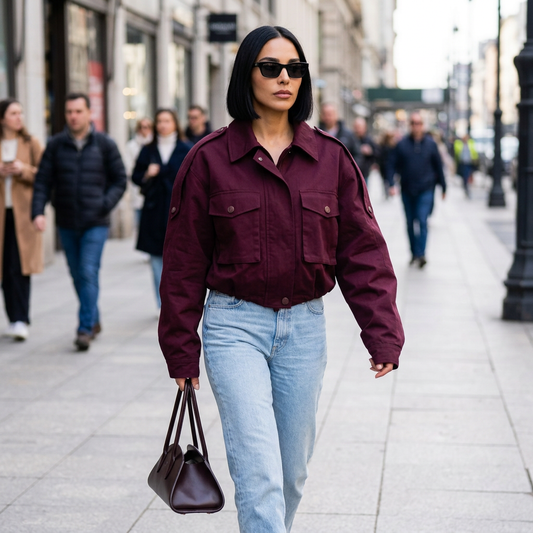 Chaqueta Bomber para Mujer Bella | Cuello Alto, Abrigo de Invierno Elegante