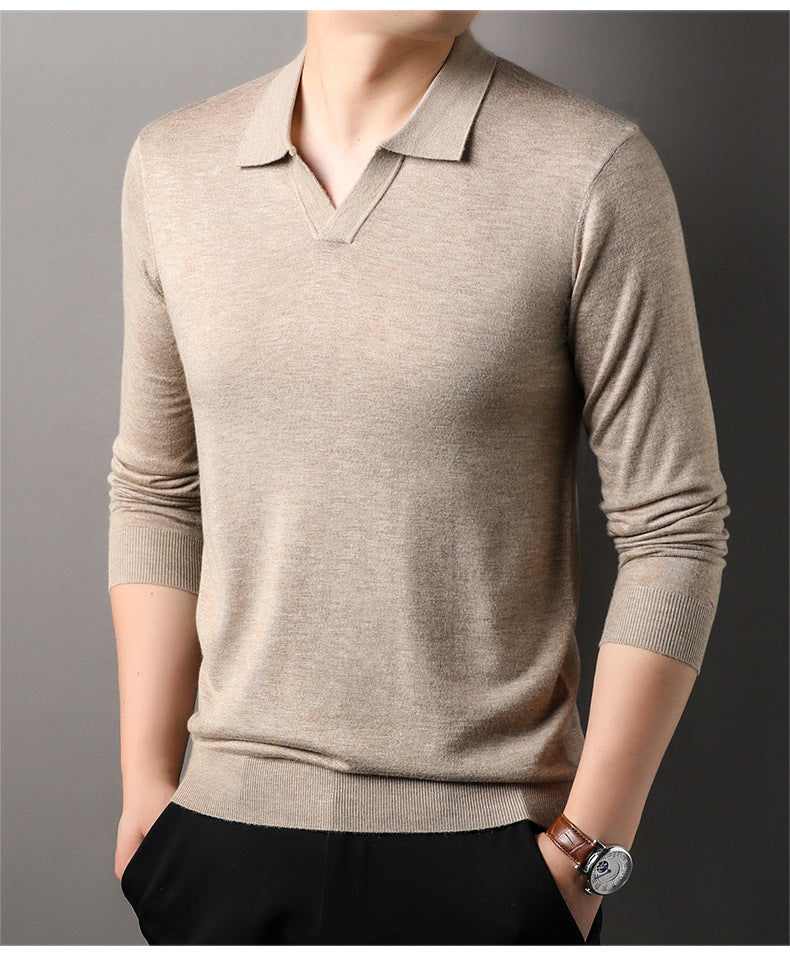 Ivor Men's Shirt | V-neck, Long Sleeve