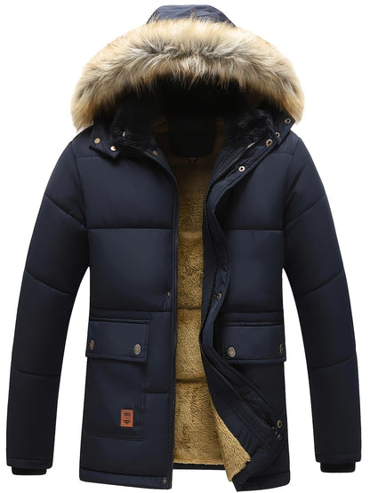 Hollis Men's Quilted Puffer Jacket - front view