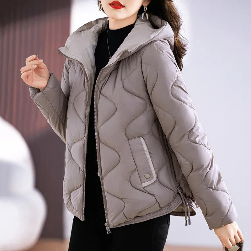 Odette Women's Quilted Puffer Jacket | Black
