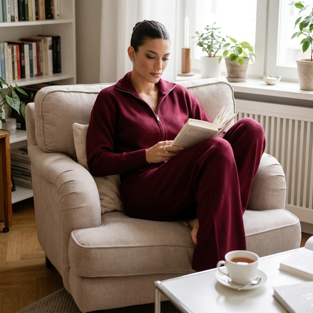 Demi Women's Zip-Up Knit Cardigan | Full-Length Zipper, Ribbed Hem Cuffs