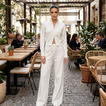 Demi Women's Zip-Up Knit Cardigan | Full-Length Zipper, Ribbed Hem Cuffs