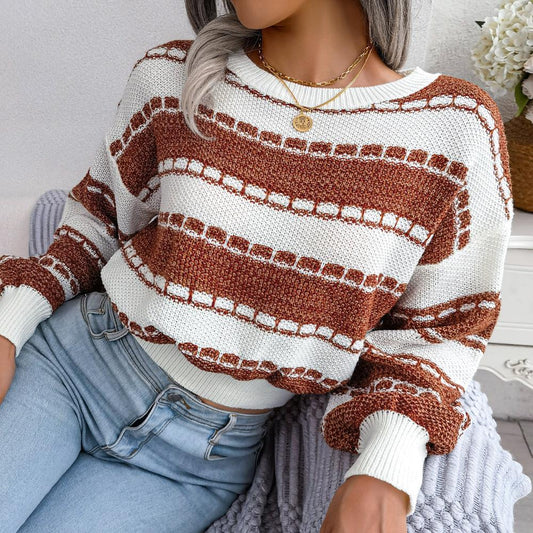 Clara Women's Striped Sweater - styled view