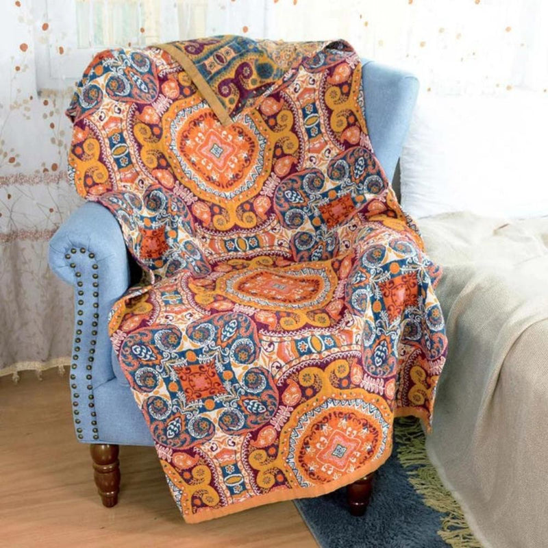 Cotton Bath Towel | Boho Geometric Floral