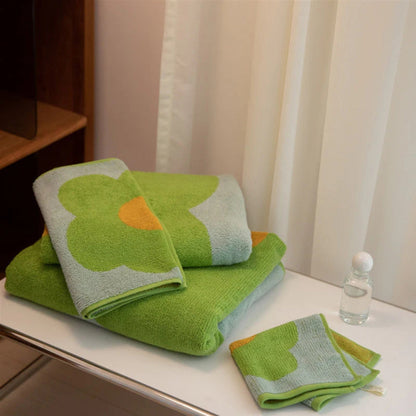 Floral Cotton Bath Towel | Sunflower Print