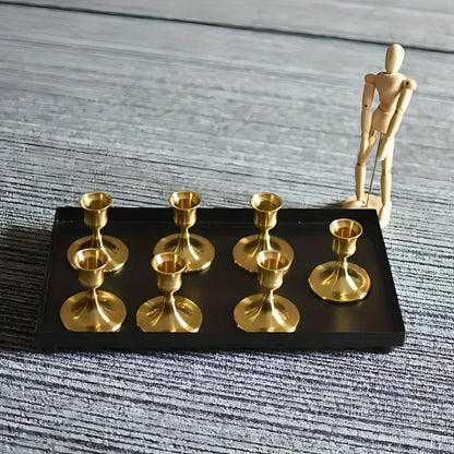 Shimmering Vintage Taper Candle Holders | Set of 2