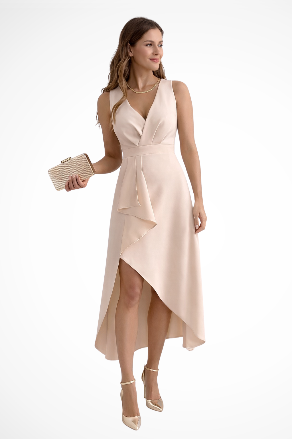 Vera Women's Asymmetric Dress - styled view