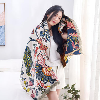 Reversible Cotton Bath Towel | Garden Floral
