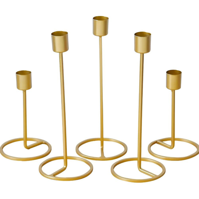 Golden Boho Metal Candle Holder