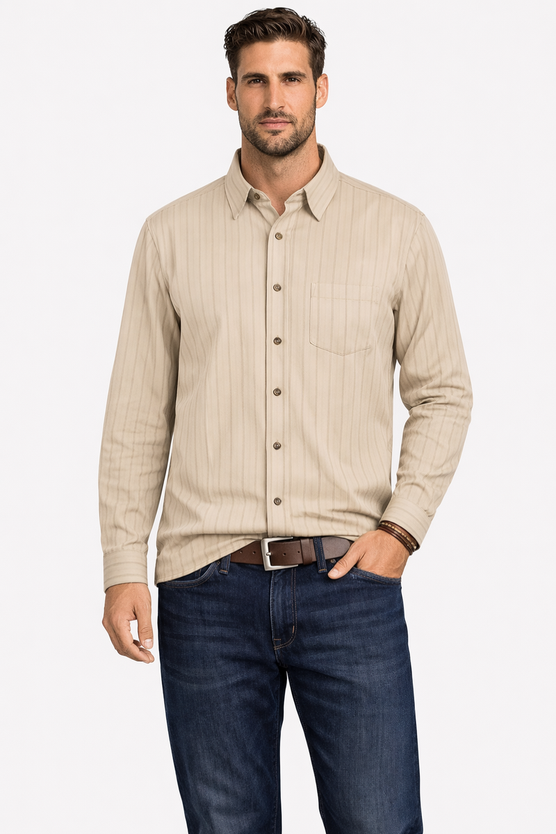 Kester Men's Striped Shirt | Long Sleeve, Button