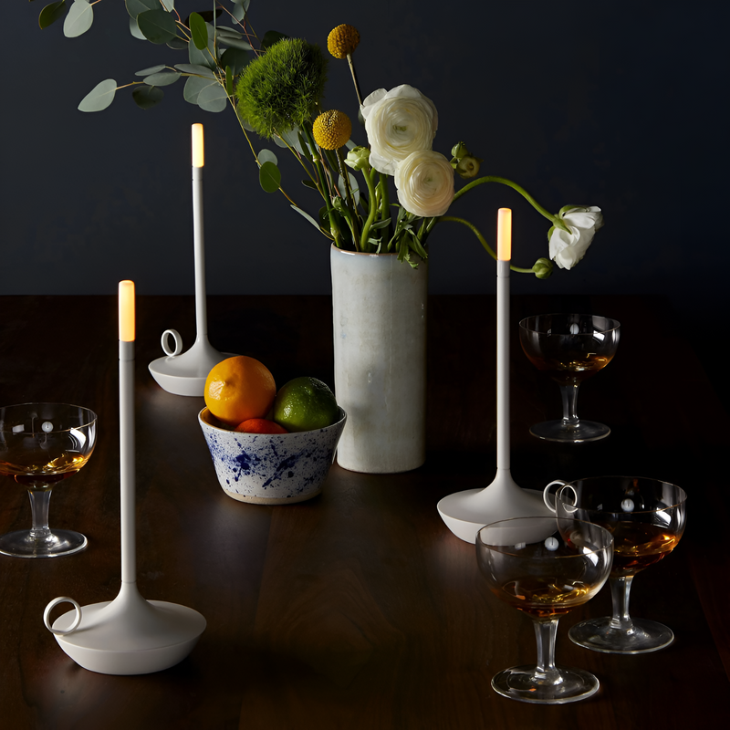 Portable Cylindrical Aluminium Table Lamp