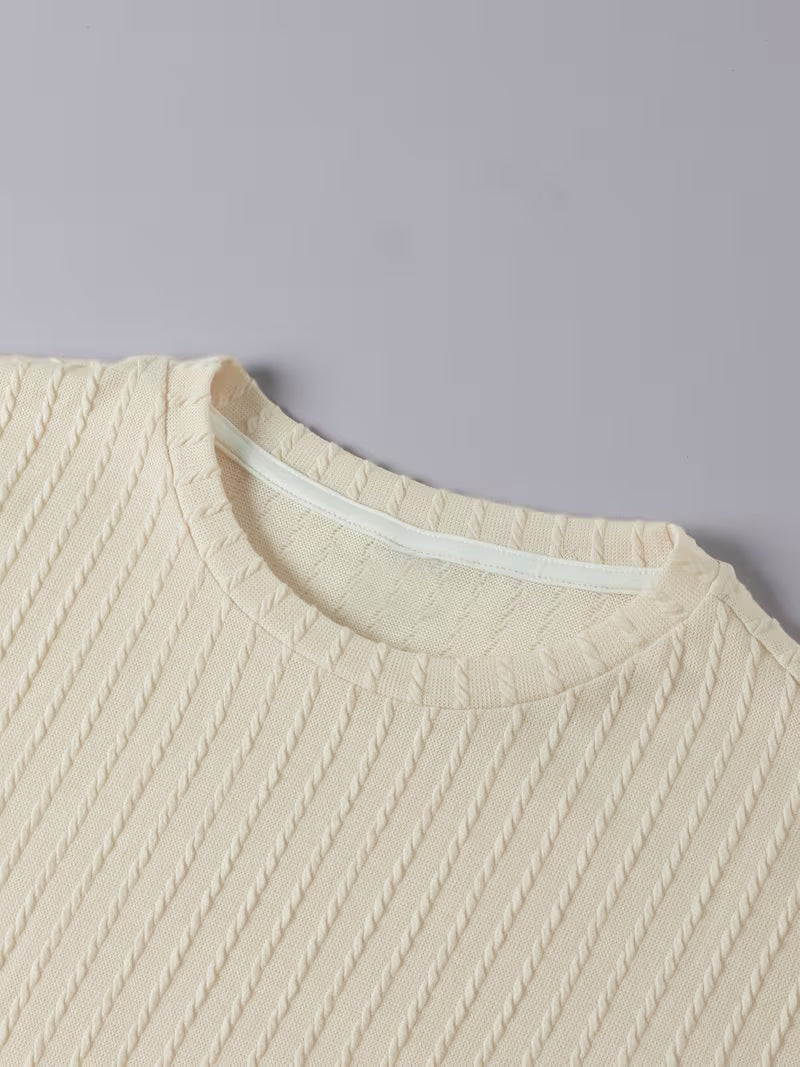 Edith Women's Cable Knit Two-piece Set - full-length view