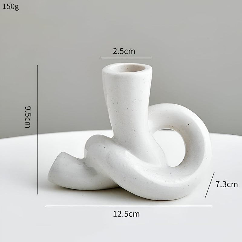 Knot Ceramic Candle Holder | Minimalist