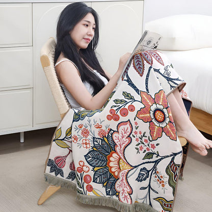 Reversible Cotton Bath Towel | Garden Floral